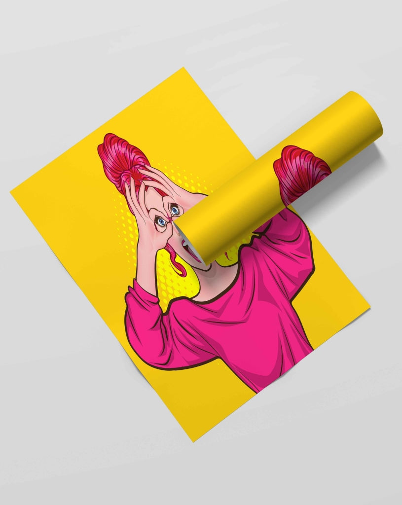 Fashionista Women Pop Art Frame For Wall Decor- Funkydecors Xs / Roll Posters Prints &amp; Visual