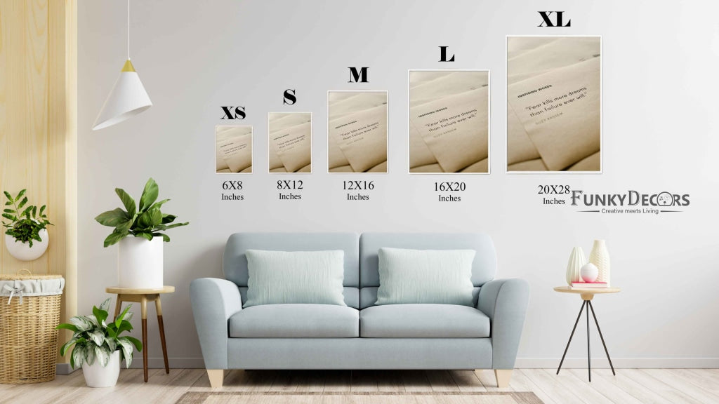 Fear Kills More Dreams Than Failure Ever Will - Quotes Art Frame For Wall Decor- Funkydecors Posters