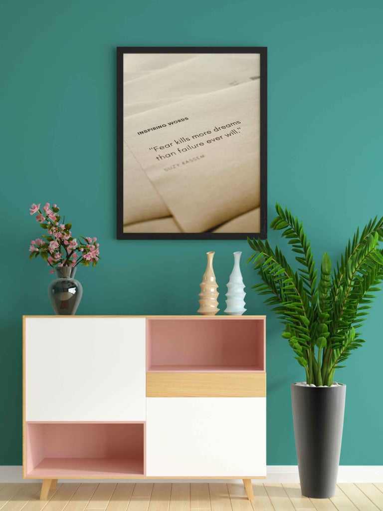 Fear Kills More Dreams Than Failure Ever Will - Quotes Art Frame For Wall Decor- Funkydecors Xs /
