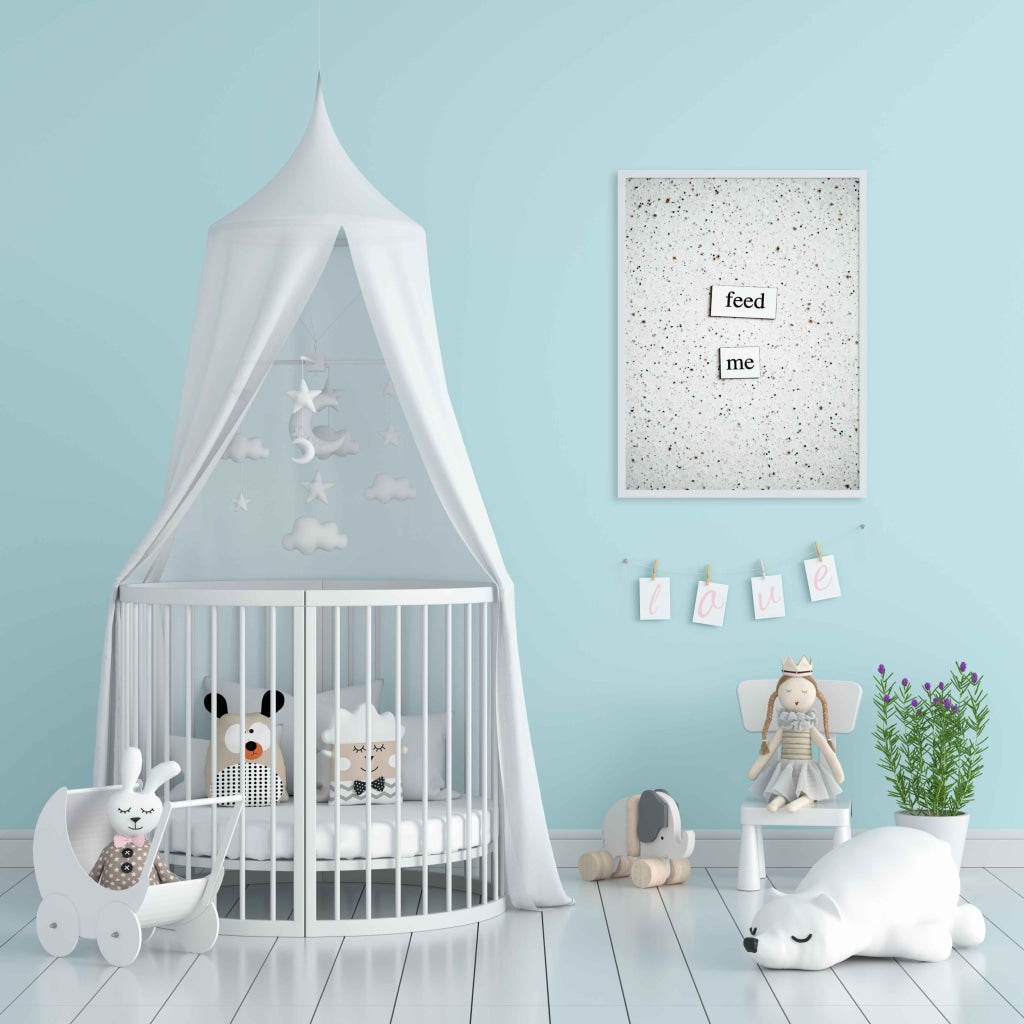 Feed Me - Quotes Art Frame For Wall Decor- Funkydecors Xs / White Posters Prints & Visual Artwork
