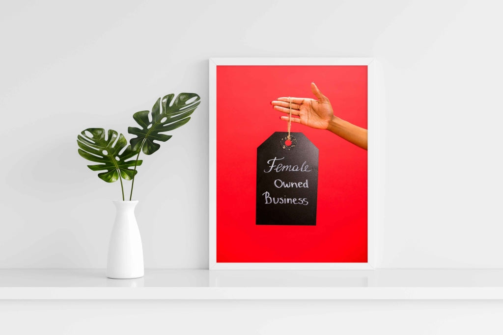 Female Owned Business- Business Art Frame For Wall Decor- Funkydecors Xs / White Posters Prints &