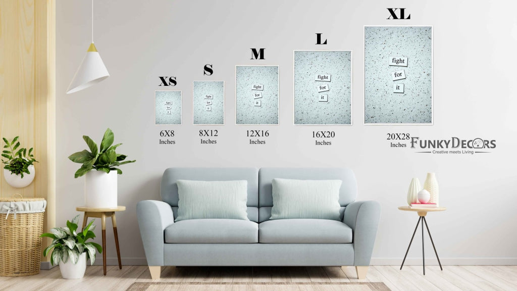 Fight For It - Quotes Art Frame For Wall Decor- Funkydecors Posters Prints & Visual Artwork