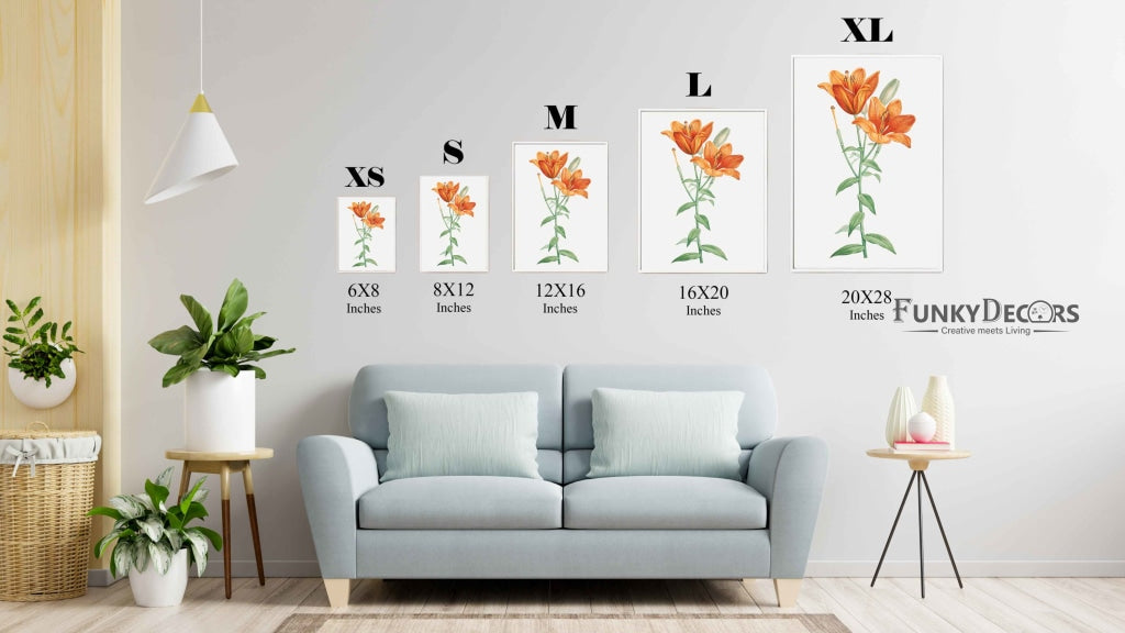 Fire Lily - Nature Art Frame For Wall Decor- Funkydecors Posters Prints & Visual Artwork