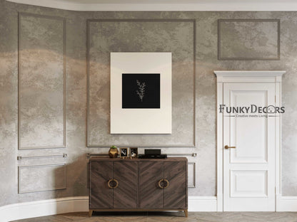 Floral Achromatic Art Frame For Wall Decor- Funkydecors Posters Prints & Visual Artwork