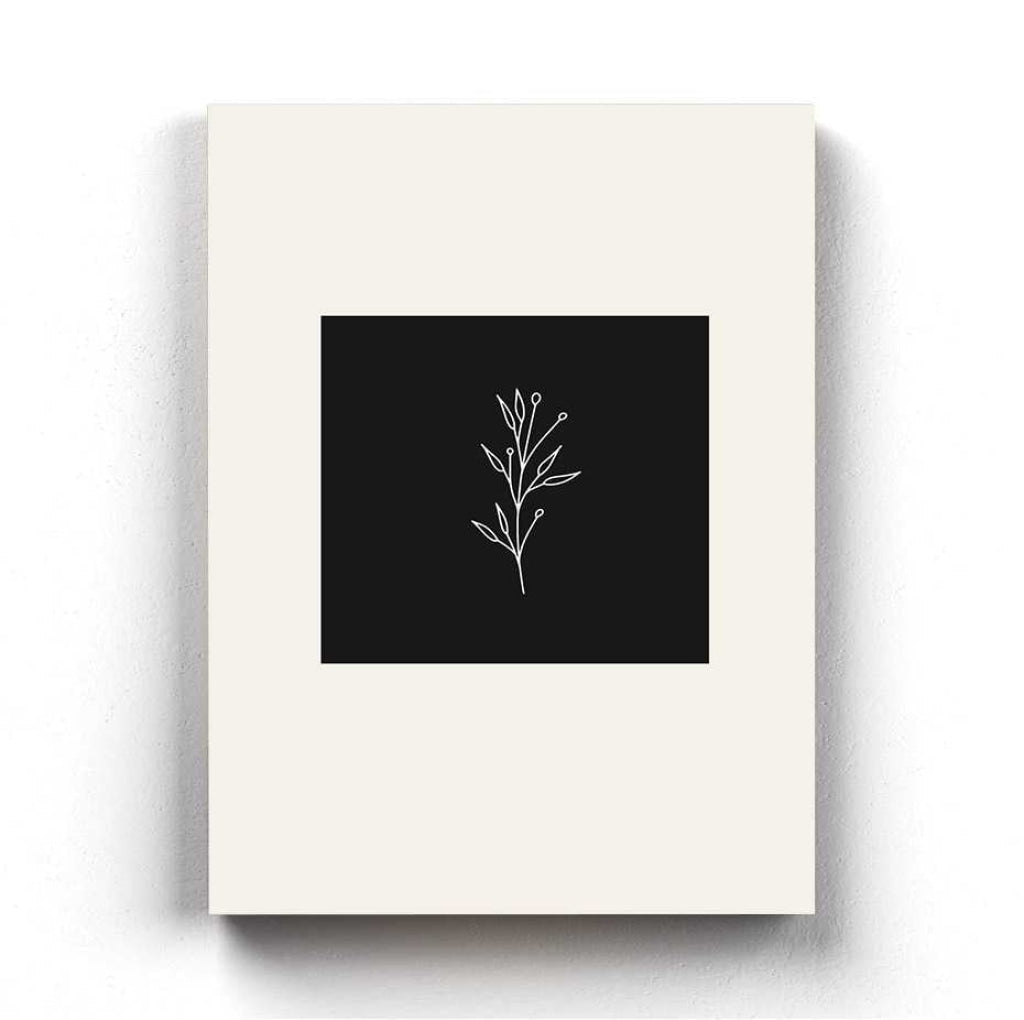Floral Achromatic Art Frame For Wall Decor- Funkydecors Xs / Canvas Posters Prints & Visual Artwork