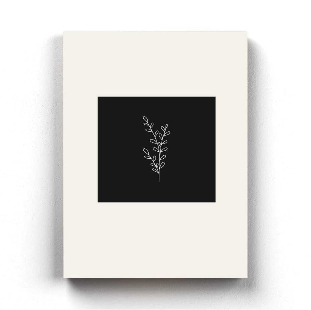 Floral Achromatic Art Frame For Wall Decor- Funkydecors Xs / Canvas Posters Prints & Visual Artwork