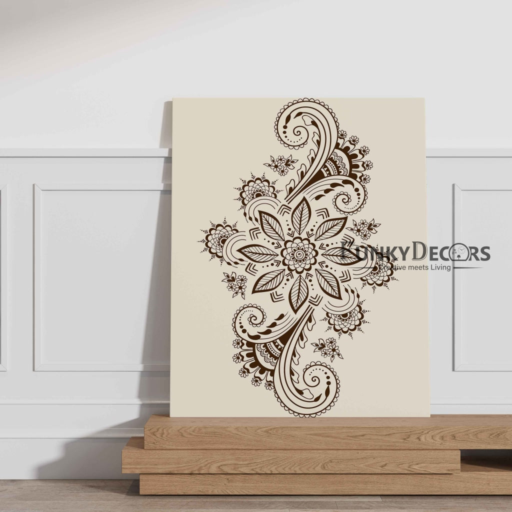 Floral Mandala Art Frame For Wall Decor- Funkydecors Posters Prints & Visual Artwork