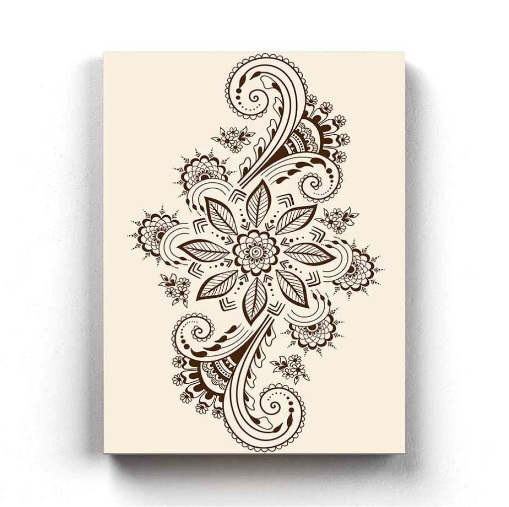 Floral Mandala Art Frame For Wall Decor- Funkydecors Xs / Canvas Posters Prints & Visual Artwork