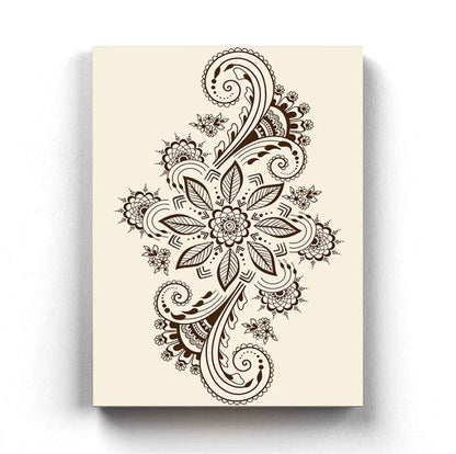 Floral Mandala Art Frame For Wall Decor- Funkydecors Xs / Canvas Posters Prints & Visual Artwork