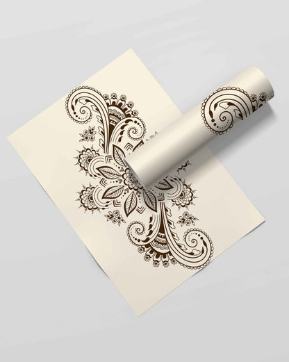 Floral Mandala Art Frame For Wall Decor- Funkydecors Xs / Roll Posters Prints & Visual Artwork