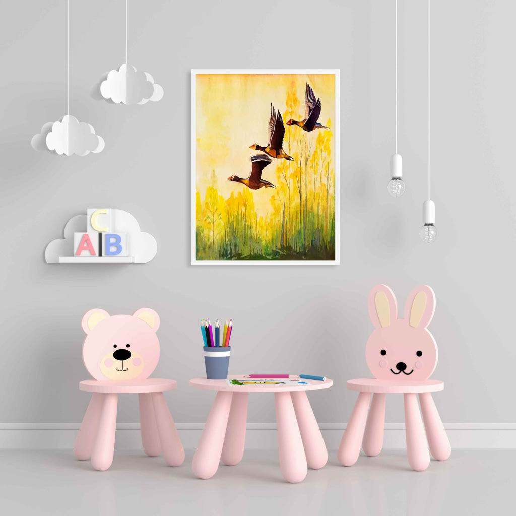 Fly High - Animal Art Frame For Wall Decor- Funkydecors Xs / White Posters Prints & Visual Artwork