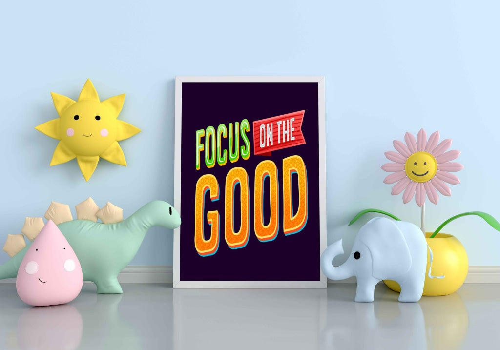 Focus On The Good - Motivation Quotes Art Frame For Wall Decor- Funkydecors Xs / White Posters