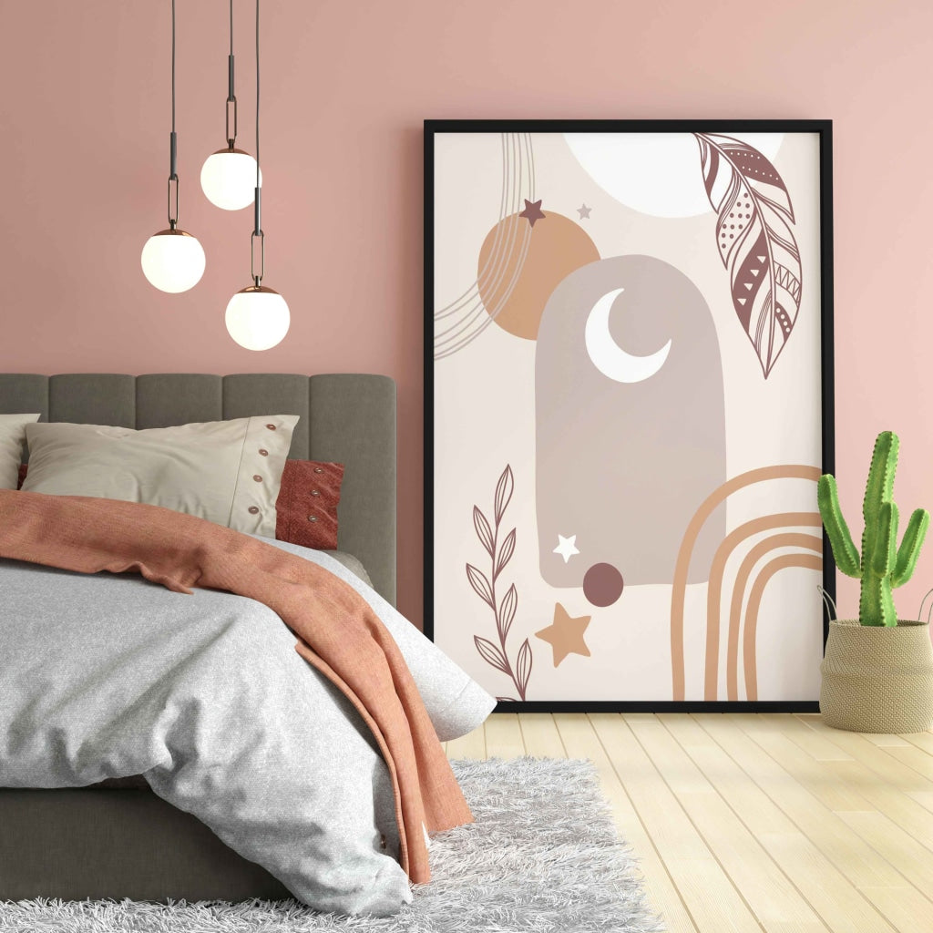 Follow Your Dreams - Abstract Art Frame For Wall Decor- Funkydecors Xs / Black Posters Prints &amp;