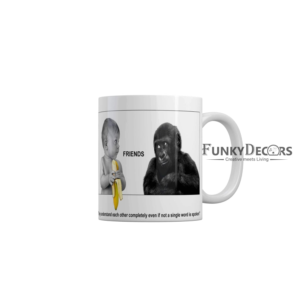 Friends they understand each other completely even if not a single word is spoken Ceramic Mug 350 ML-FunkyDecors Friendship Mug FunkyDecors
