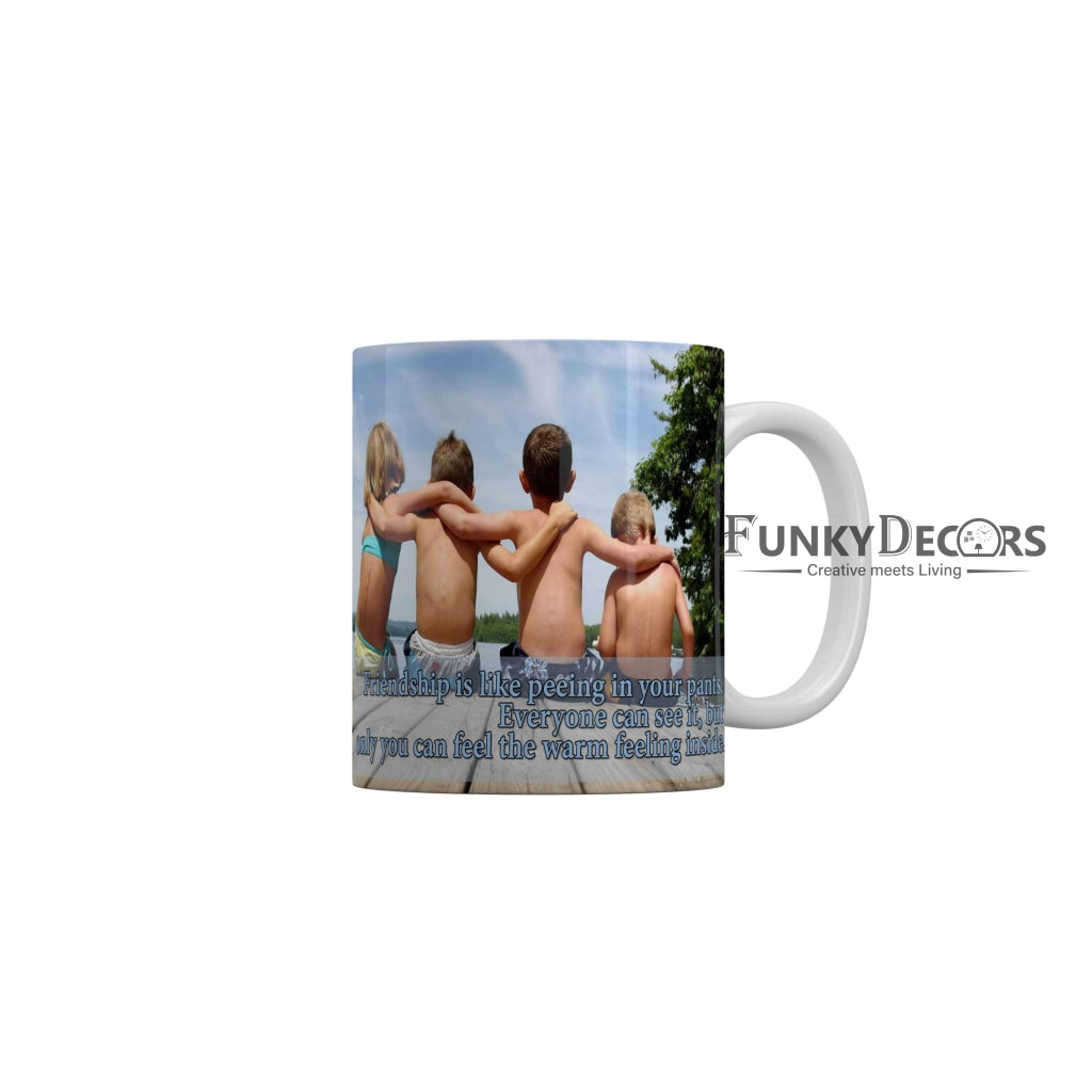 Friendship is like feel the warm feeling inside Ceramic Mug 350 ML-FunkyDecors Friendship Mug FunkyDecors