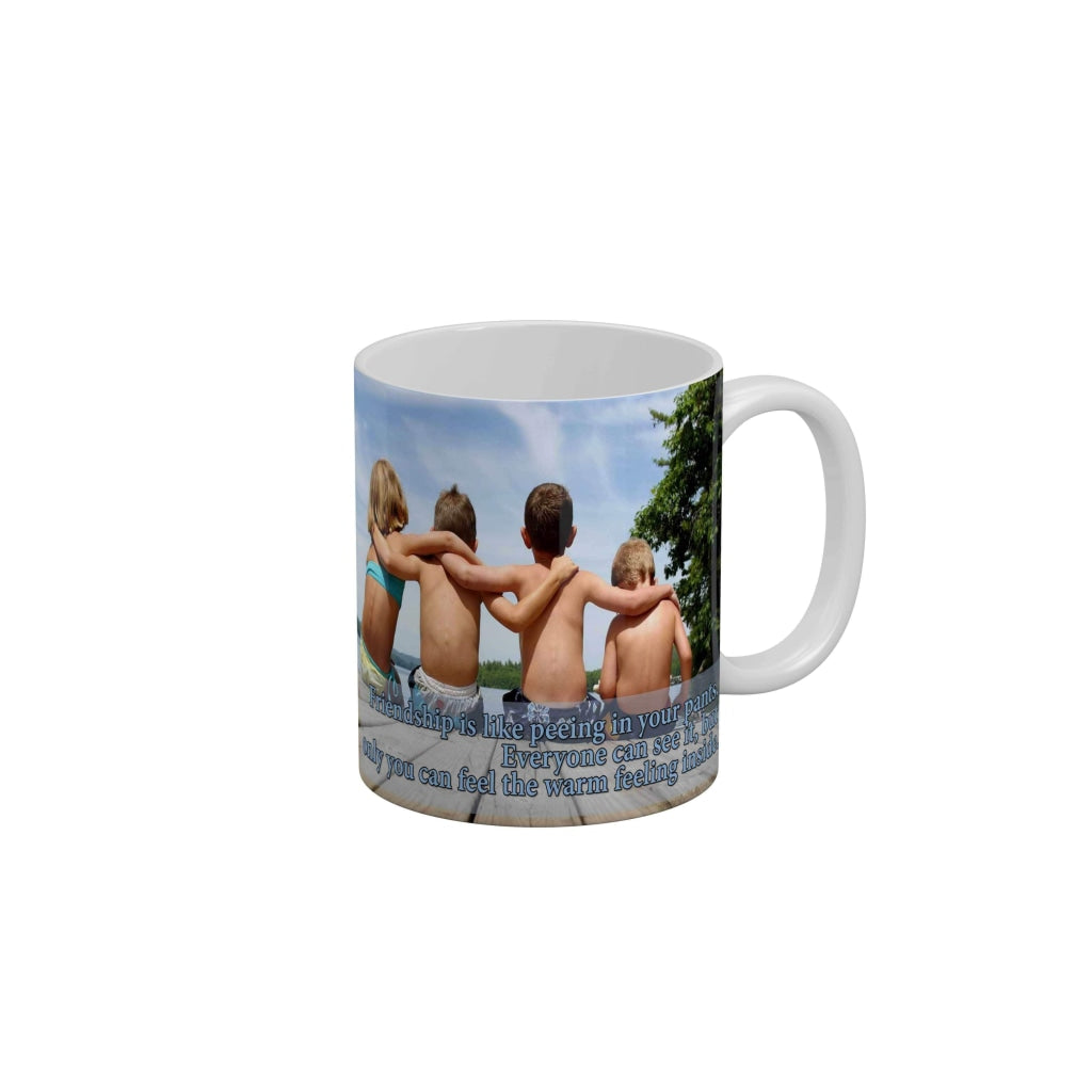 Friendship is like feel the warm feeling inside Ceramic Mug 350 ML-FunkyDecors Friendship Mug FunkyDecors