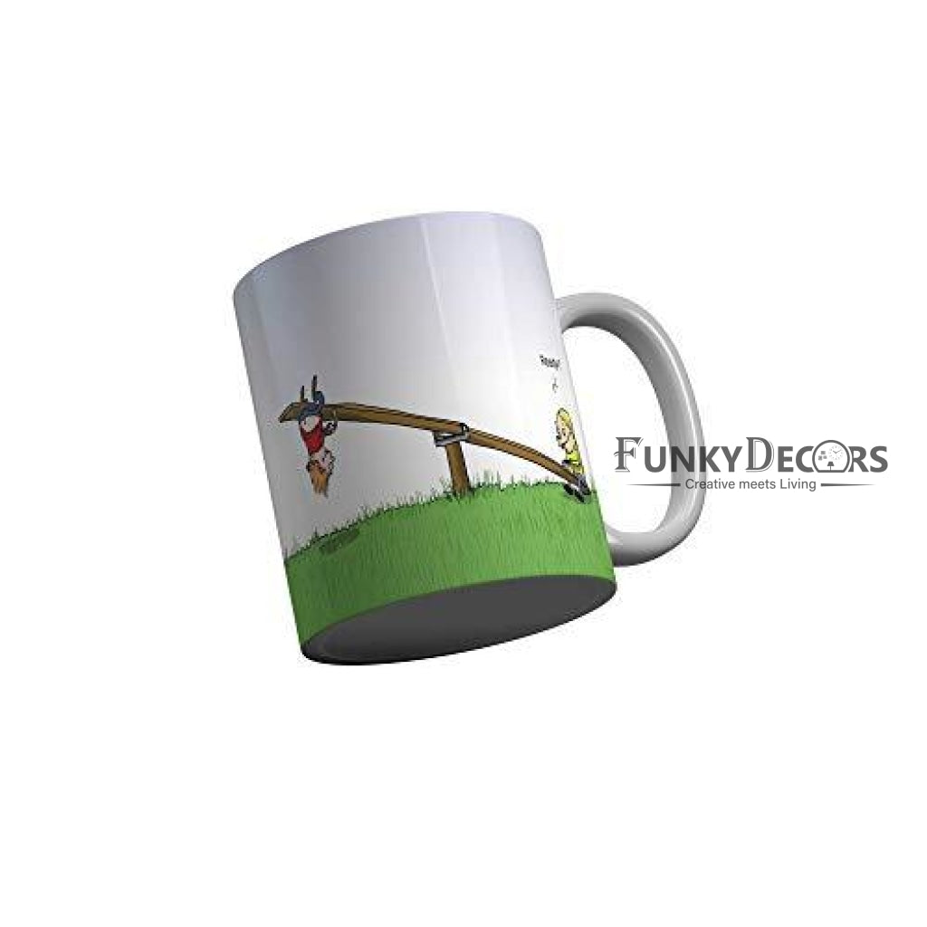 Funkydecors 3D Cartoon Ceramic Mug 350 Ml Multicolor Mugs