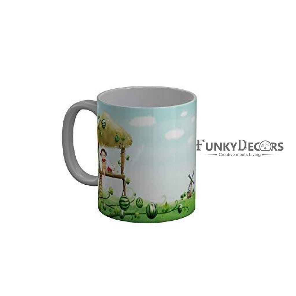 Funkydecors 3D Cartoon Ceramic Mug 350 Ml Multicolor Mugs