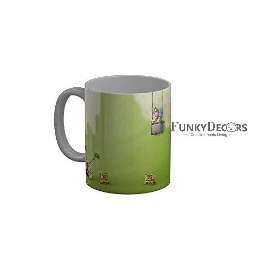 Funkydecors 3D Cartoon Ceramic Mug 350 Ml Multicolor Mugs