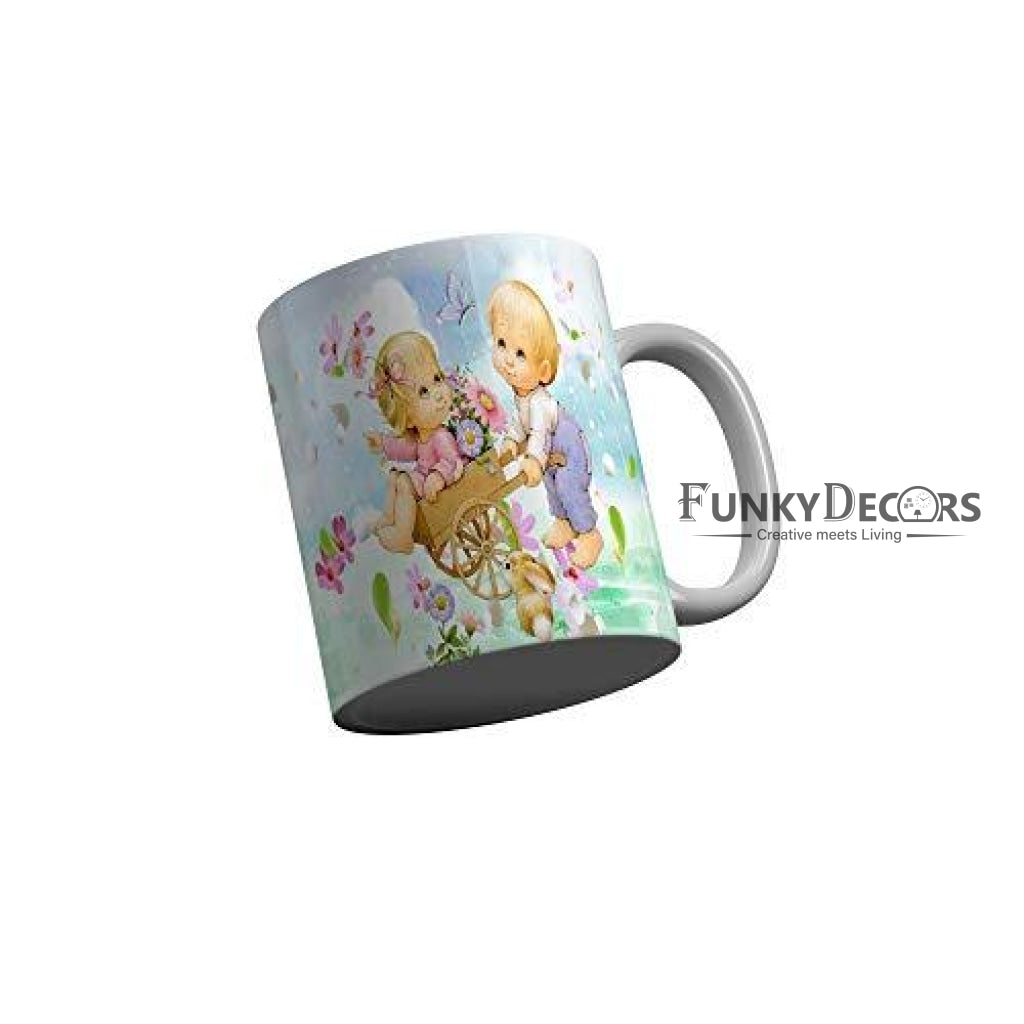 Funkydecors 3D Cartoon Ceramic Mug 350 Ml Multicolor Mugs