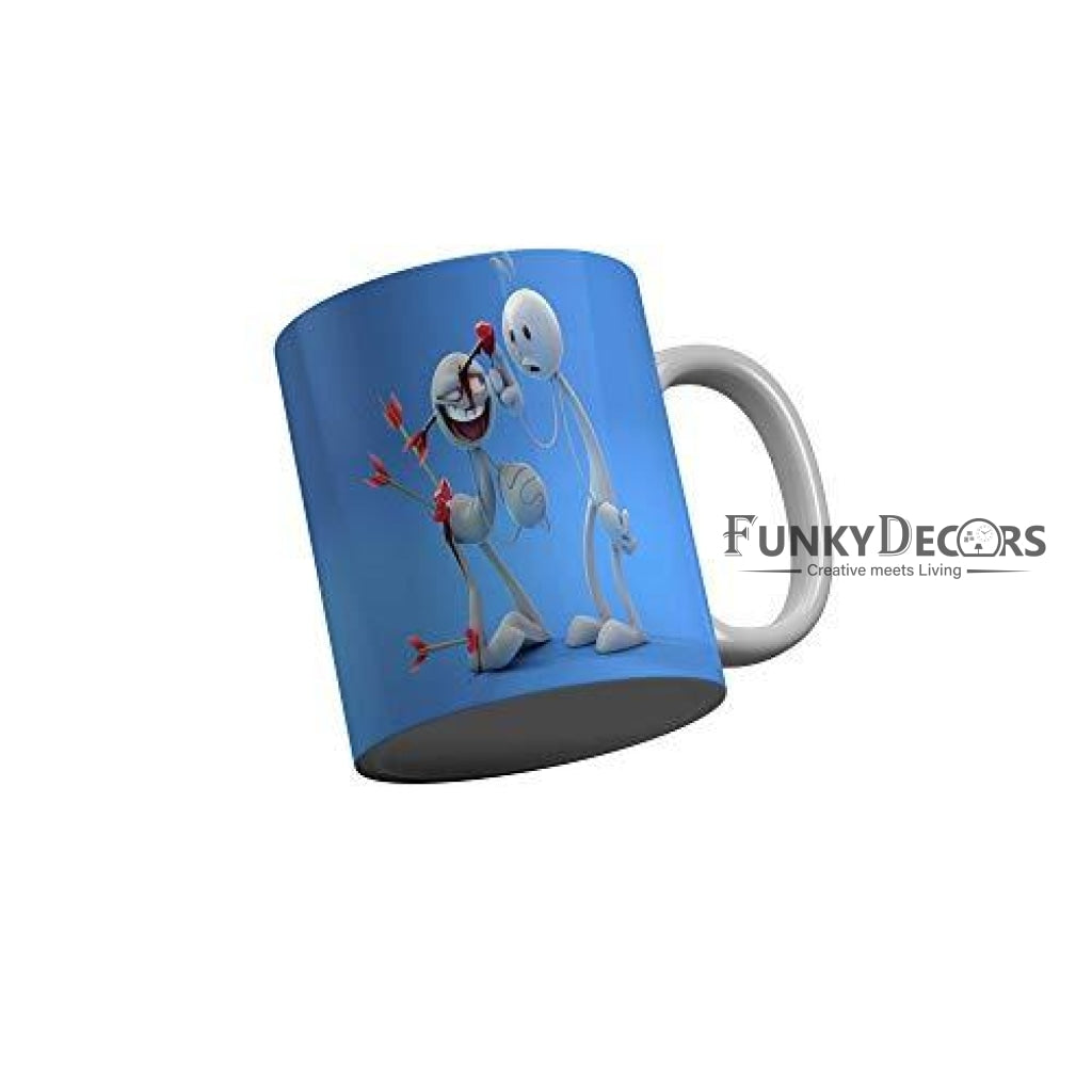 Funkydecors 3D Cartoon Ceramic Mug 350 Ml Multicolor Mugs