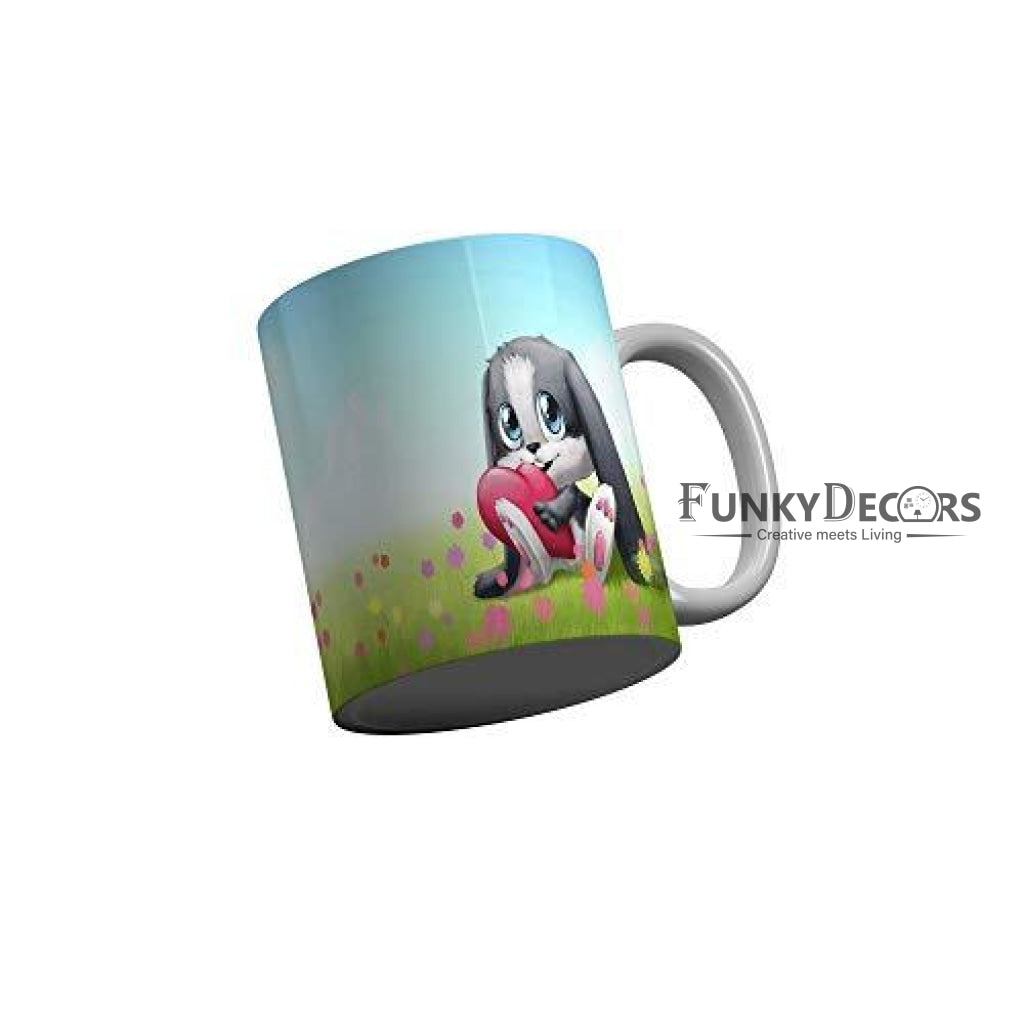 Funkydecors 3D Cartoon Ceramic Mug 350 Ml Multicolor Mugs