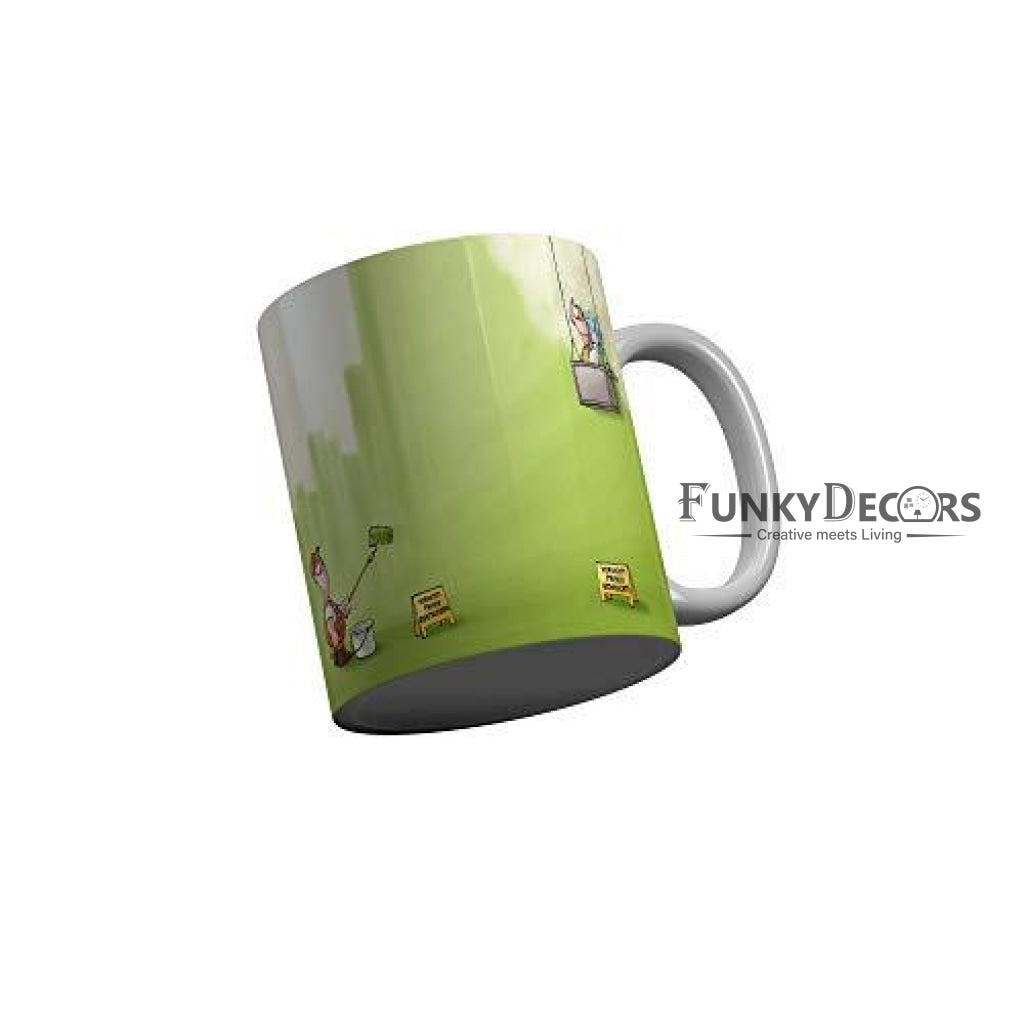 Funkydecors 3D Cartoon Ceramic Mug 350 Ml Multicolor Mugs