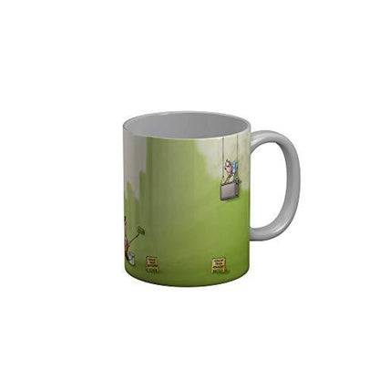 Funkydecors 3D Cartoon Ceramic Mug 350 Ml Multicolor Mugs