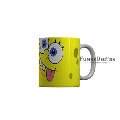 Funkydecors 3D Face Cartoon Ceramic Mug 350 Ml Multicolor Mugs