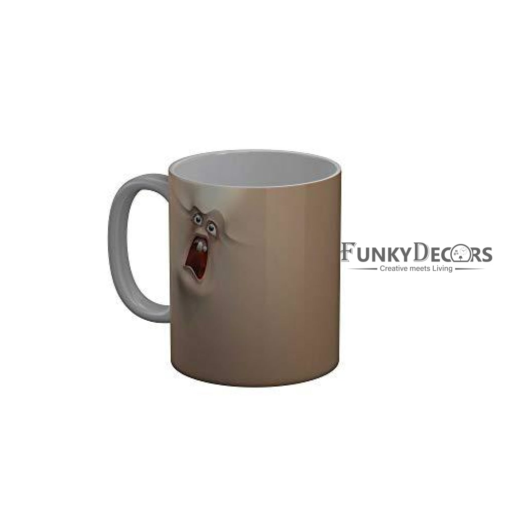 Funkydecors 3D Face Cartoon Ceramic Mug 350 Ml Multicolor Mugs