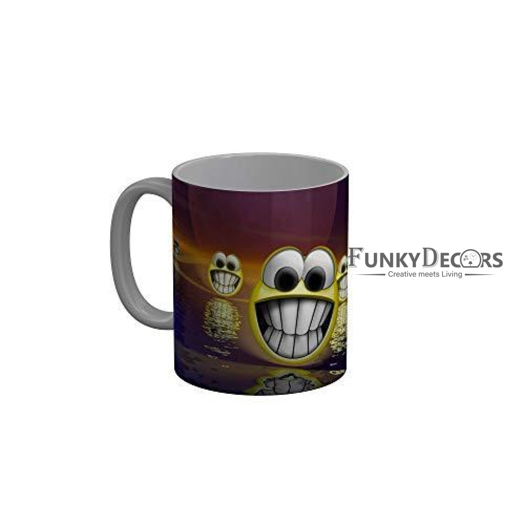 Funkydecors 3D Face Cartoon Ceramic Mug 350 Ml Multicolor Mugs