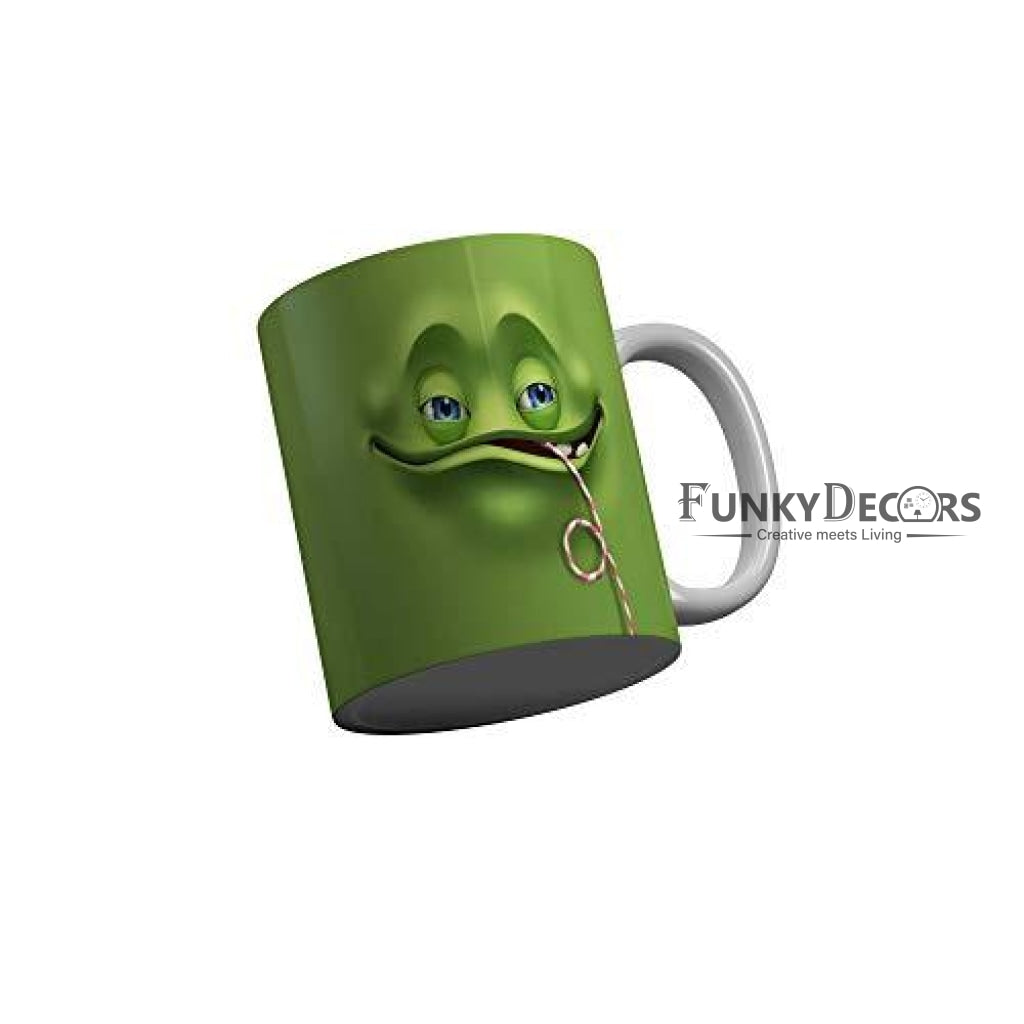 Funkydecors 3D Face Cartoon Ceramic Mug 350 Ml Multicolor Mugs