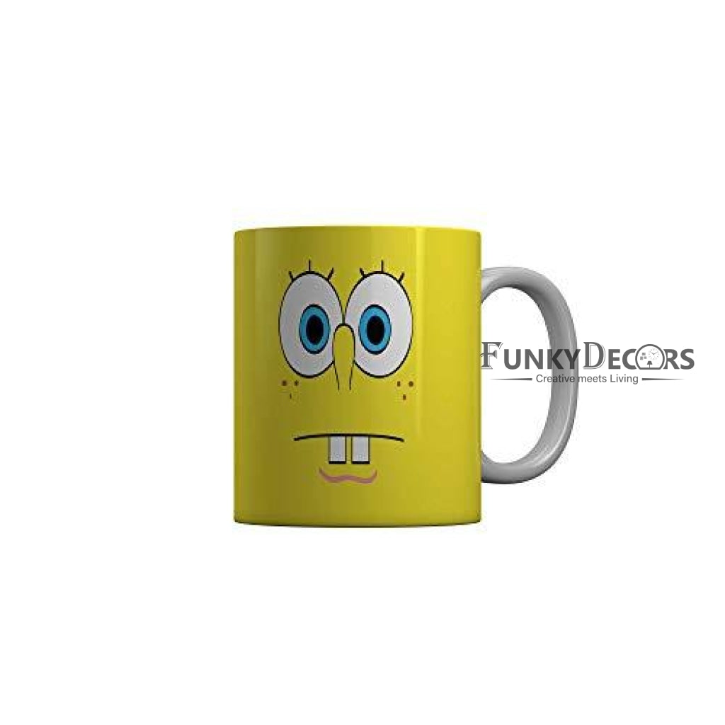 Funkydecors 3D Face Cartoon Ceramic Mug 350 Ml Multicolor Mugs