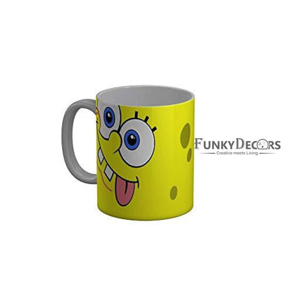 Funkydecors 3D Face Cartoon Ceramic Mug 350 Ml Multicolor Mugs