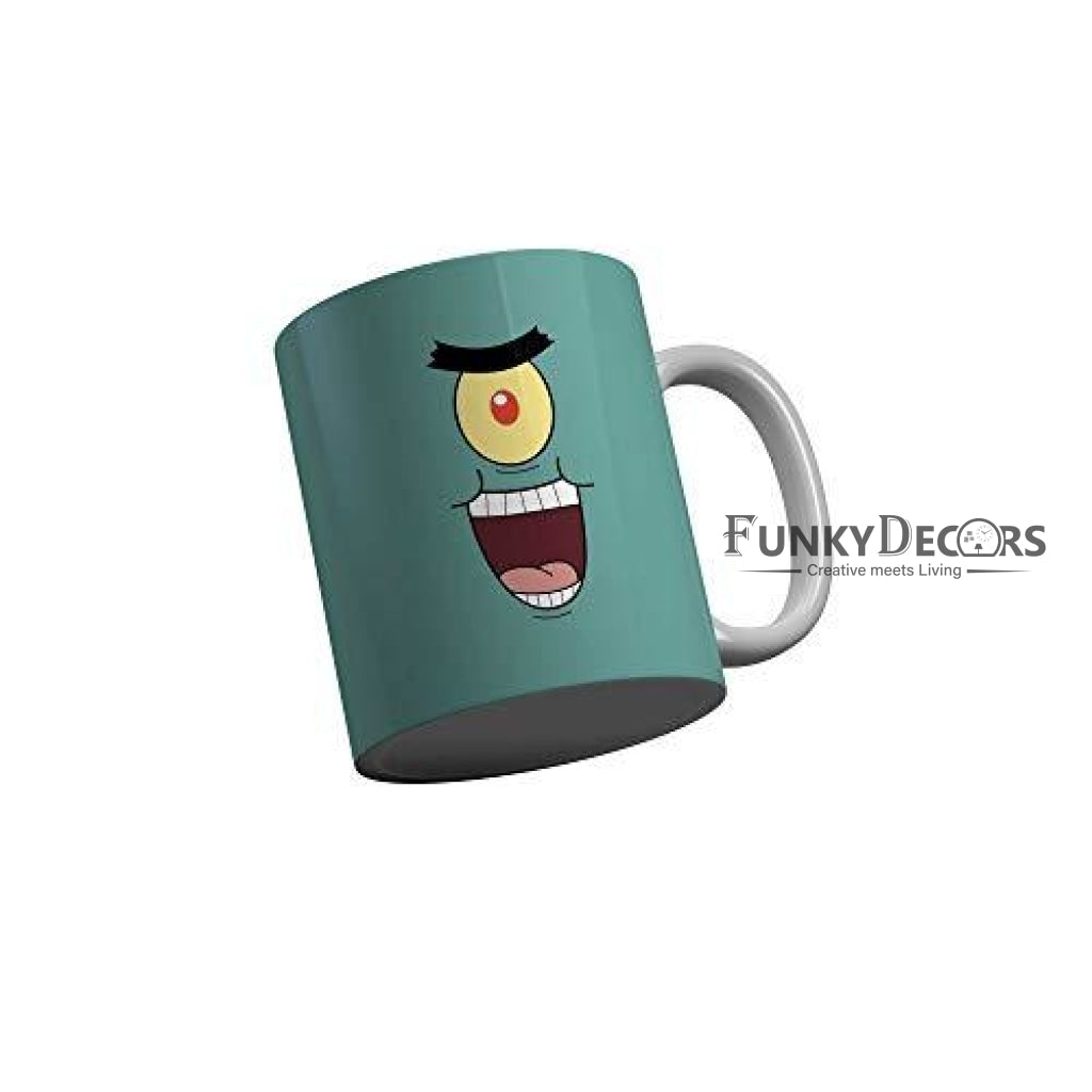 Funkydecors 3D Face Cartoon Ceramic Mug 350 Ml Multicolor Mugs
