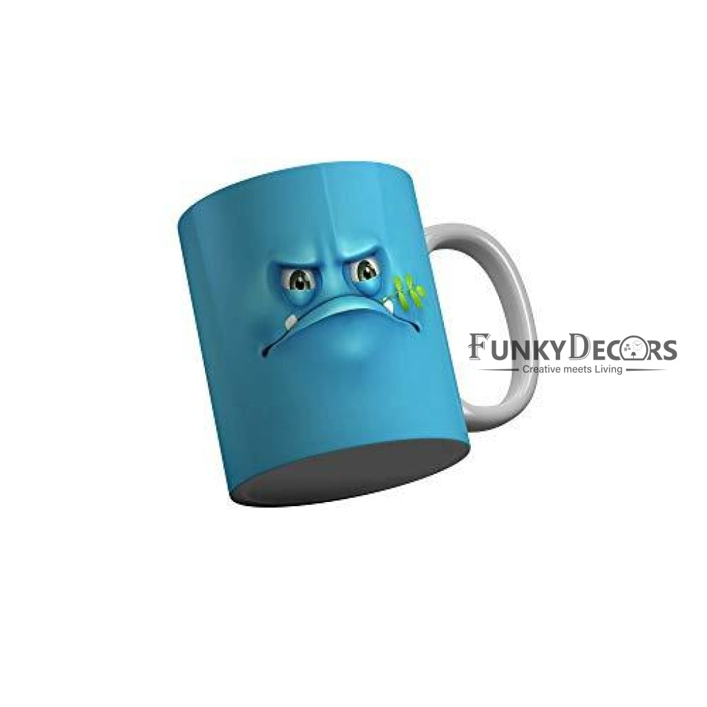 Funkydecors 3D Face Cartoon Ceramic Mug 350 Ml Multicolor Mugs