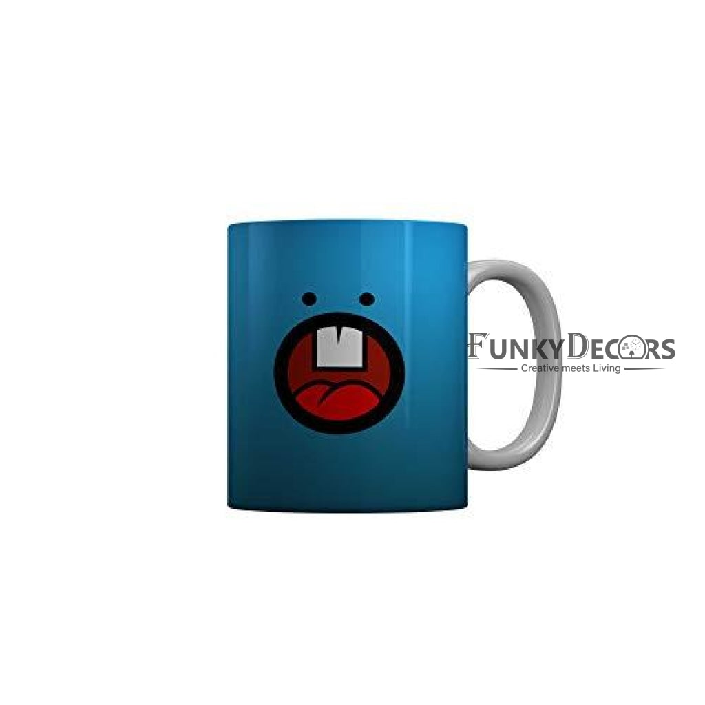 Funkydecors 3D Face Cartoon Ceramic Mug 350 Ml Multicolor Mugs