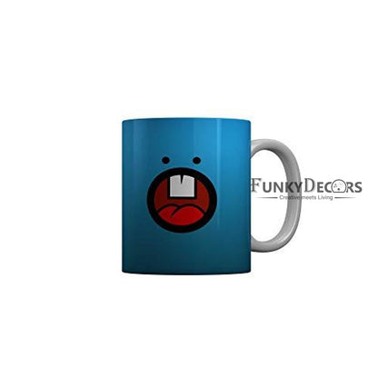 Funkydecors 3D Face Cartoon Ceramic Mug 350 Ml Multicolor Mugs