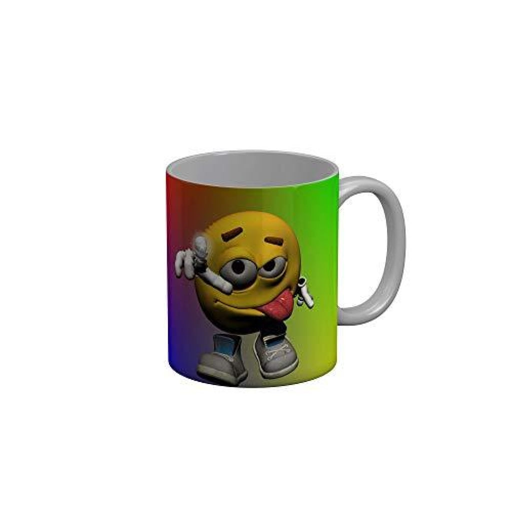 Funkydecors 3D Face Cartoon Ceramic Mug 350 Ml Multicolor Mugs