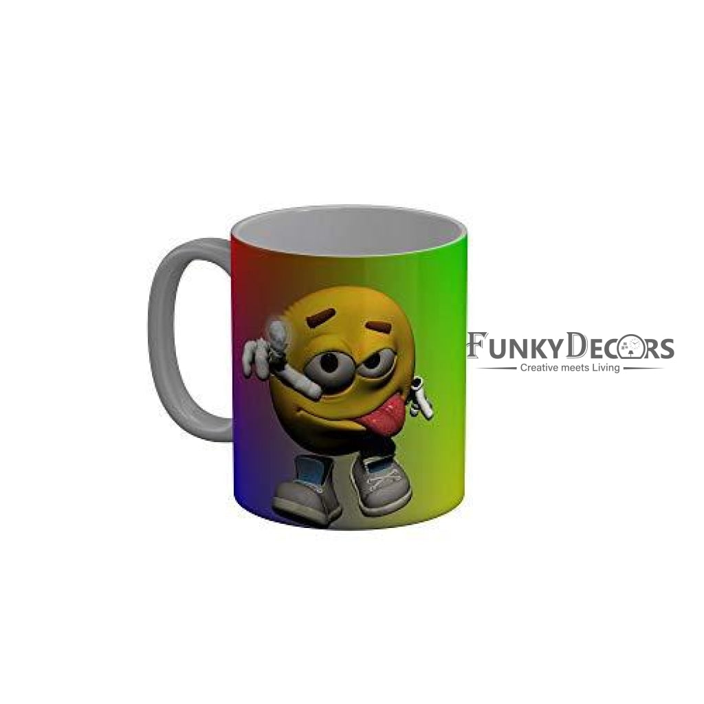 Funkydecors 3D Face Cartoon Ceramic Mug 350 Ml Multicolor Mugs