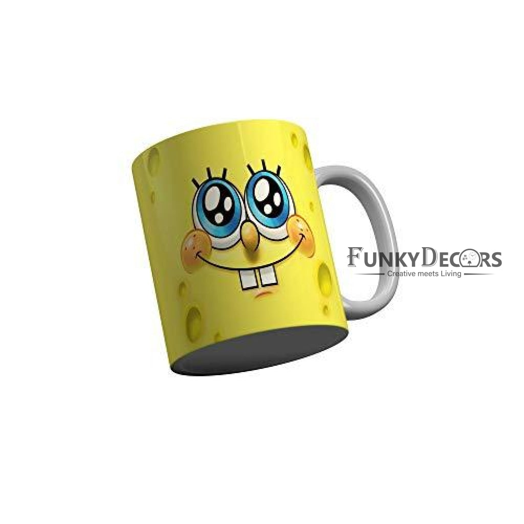 Funkydecors 3D Face Cartoon Ceramic Mug 350 Ml Multicolor Mugs