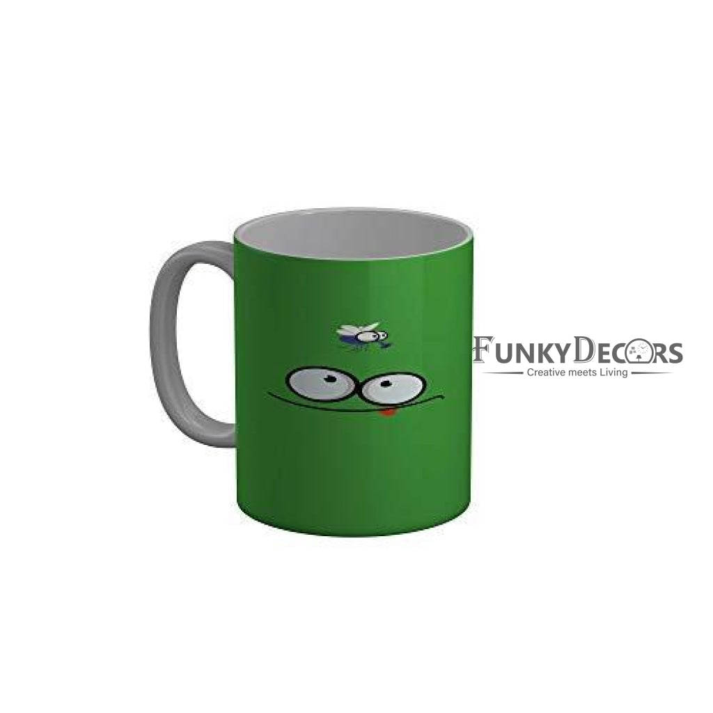 Funkydecors 3D Face Cartoon Ceramic Mug 350 Ml Multicolor Mugs