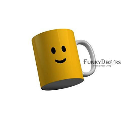 Funkydecors 3D Face Cartoon Ceramic Mug 350 Ml Multicolor Mugs