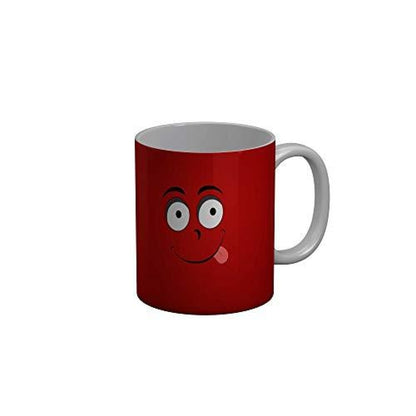 Funkydecors 3D Face Cartoon Ceramic Mug 350 Ml Multicolor Mugs