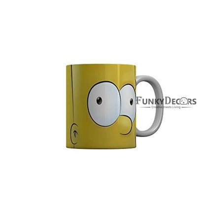 Funkydecors 3D Face Cartoon Ceramic Mug 350 Ml Multicolor Mugs
