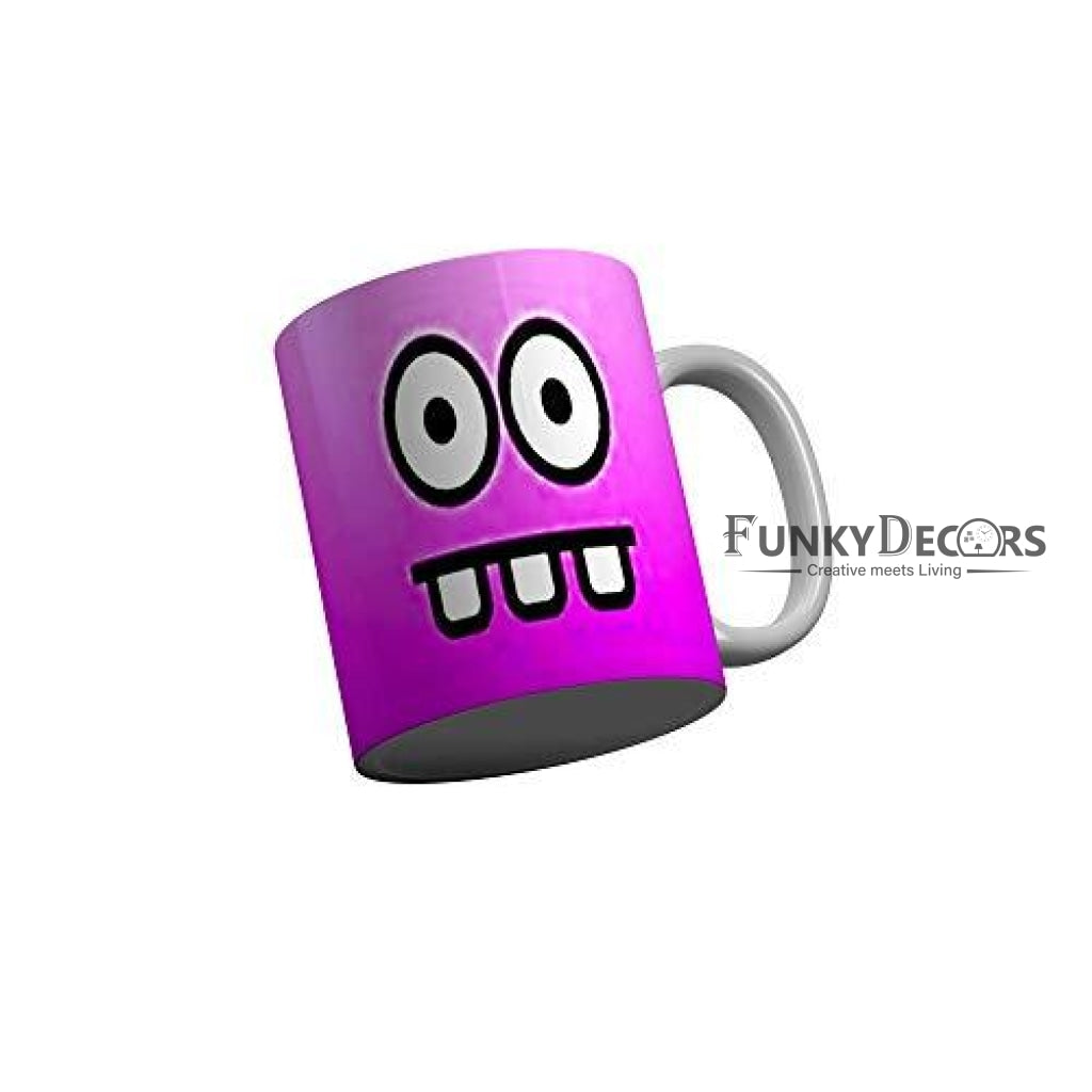 Funkydecors 3D Face Cartoon Ceramic Mug 350 Ml Multicolor Mugs