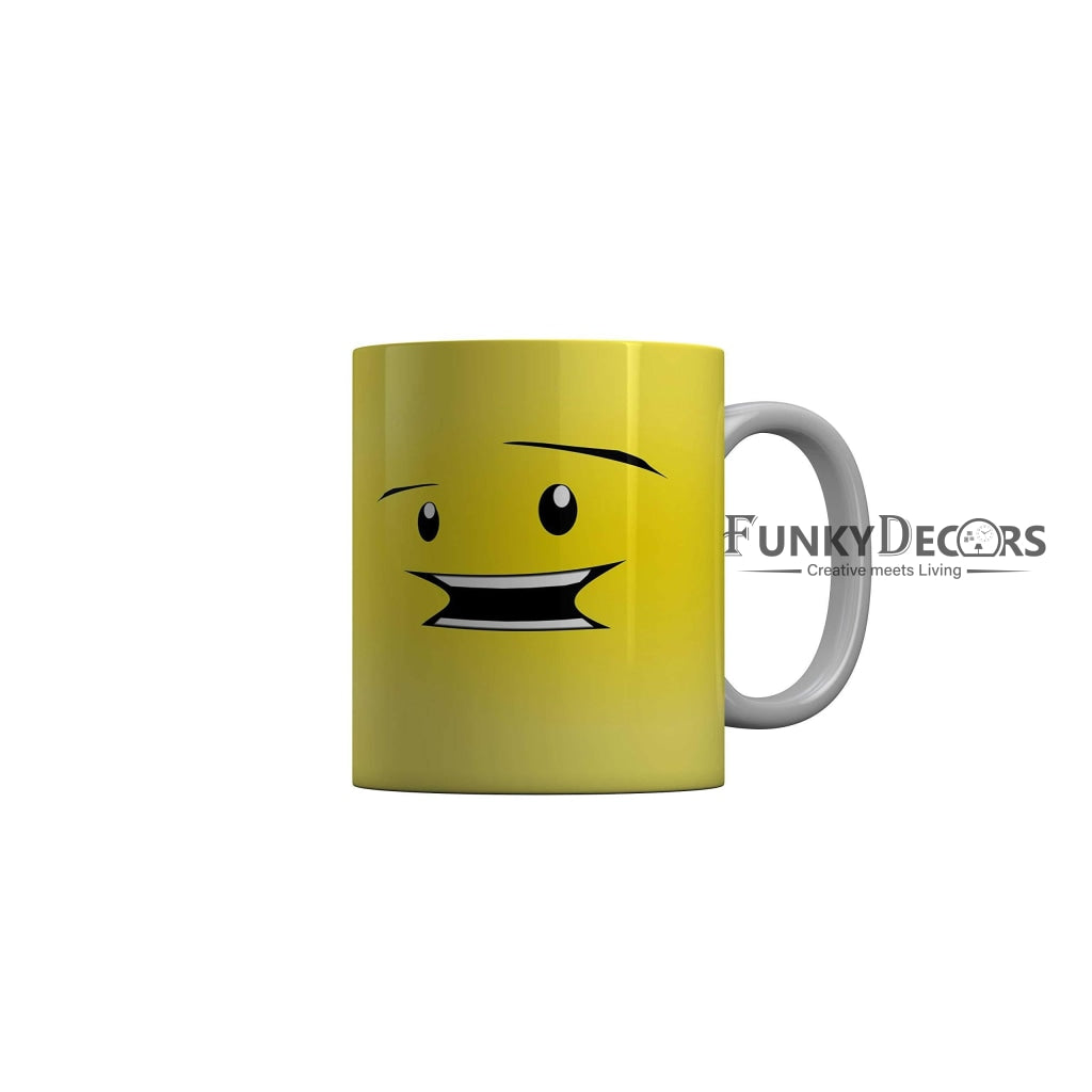 Funkydecors 3D Face Cartoon Ceramic Mug 350 Ml Multicolor Mugs