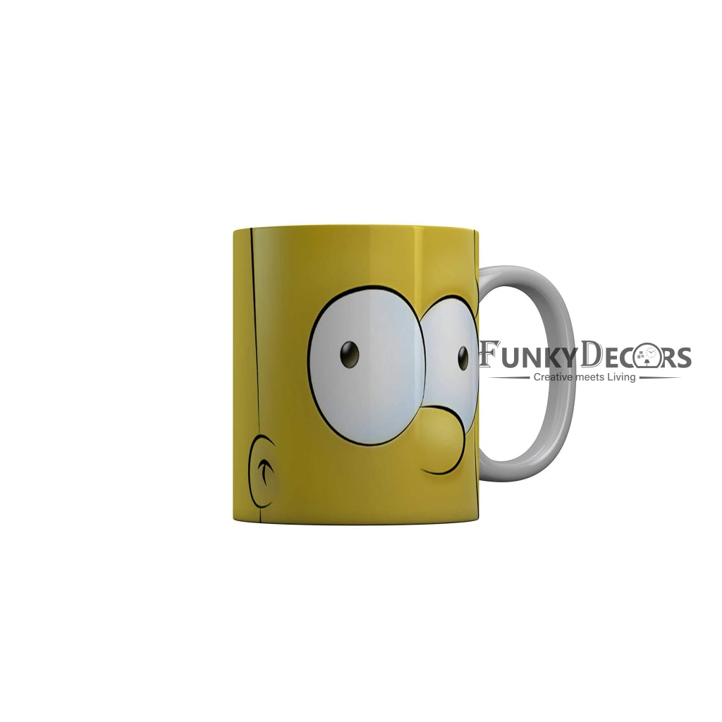 Funkydecors 3D Face Cartoon Ceramic Mug 350 Ml Multicolor Mugs