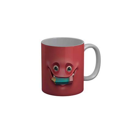 Funkydecors 3D Face Cartoon Ceramic Mug 350 Ml Multicolor Mugs