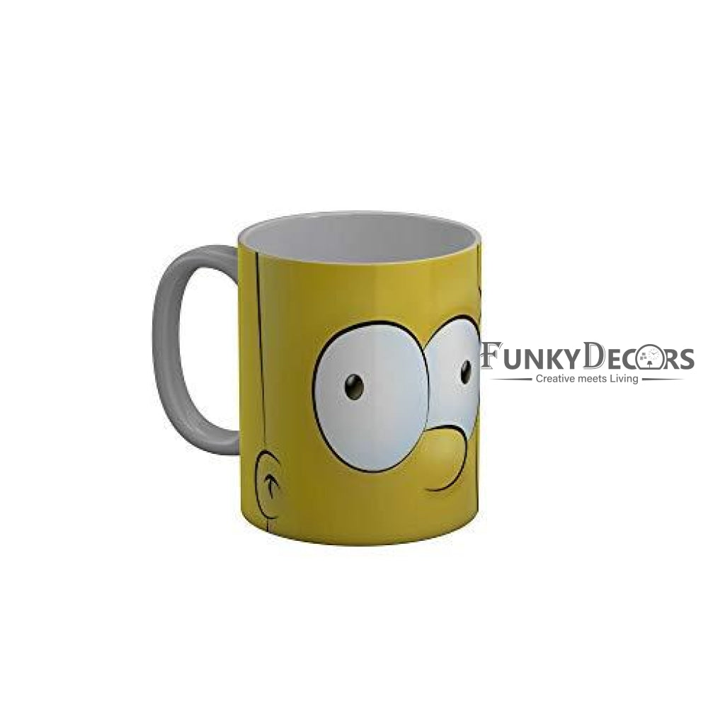 Funkydecors 3D Face Cartoon Ceramic Mug 350 Ml Multicolor Mugs